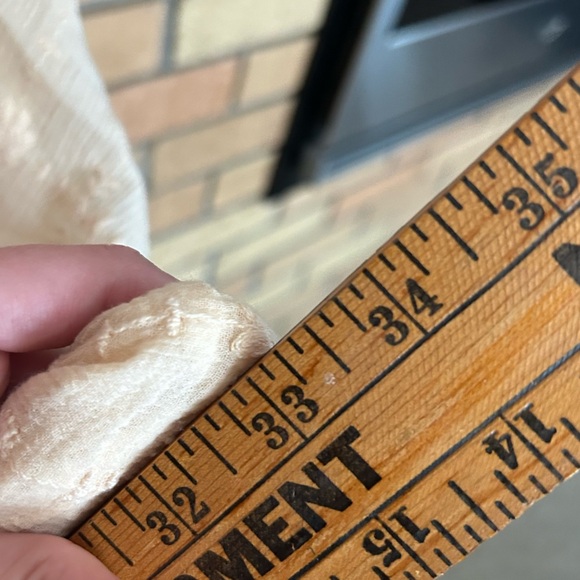 Free People Amber Skies Embroidered Floral Peach Cream Oversized Top Sheer M - Picture 8 of 8